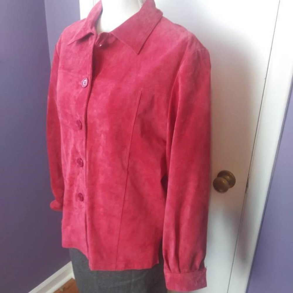 Nuage Vintage Long Sleeve Suede Coat Size Medium